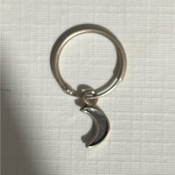 Sterling silver crescent moon earring set - Picture 6 of 6